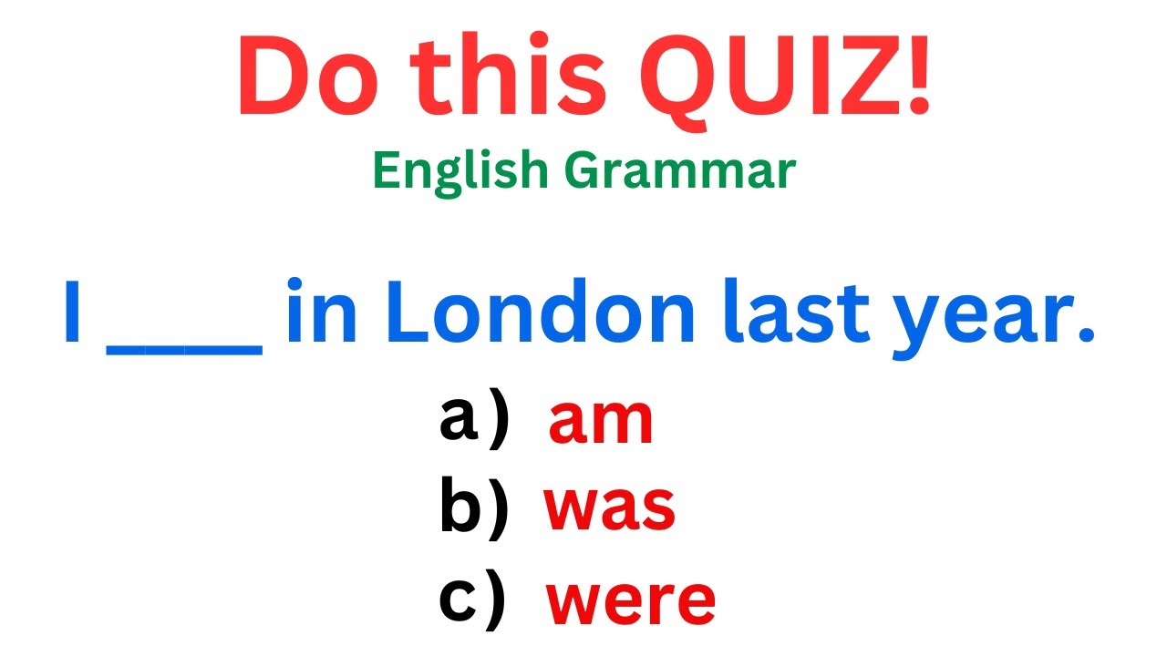 English Grammar Questions and Answers ✍️ If you pass this test, your English is EXCELLENT! QUIZ 19