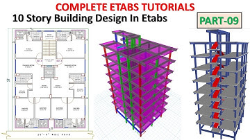 9. Etabs 2020 Tutorials | 10 storey building design in etabs v20 | Sway Limitation Check