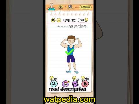 Brain Test Level 372  He wants big muscles