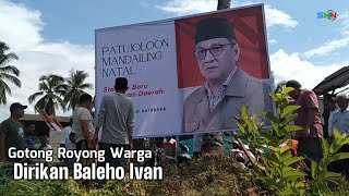 Warga berinisiatif dirikan baleho Ivan Iskandar di Desa Maga Lombang