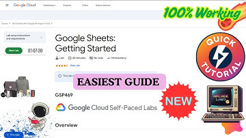 Google Sheets: Getting Started  Quick N Easy #GSP469 #qwiklabs #arcade