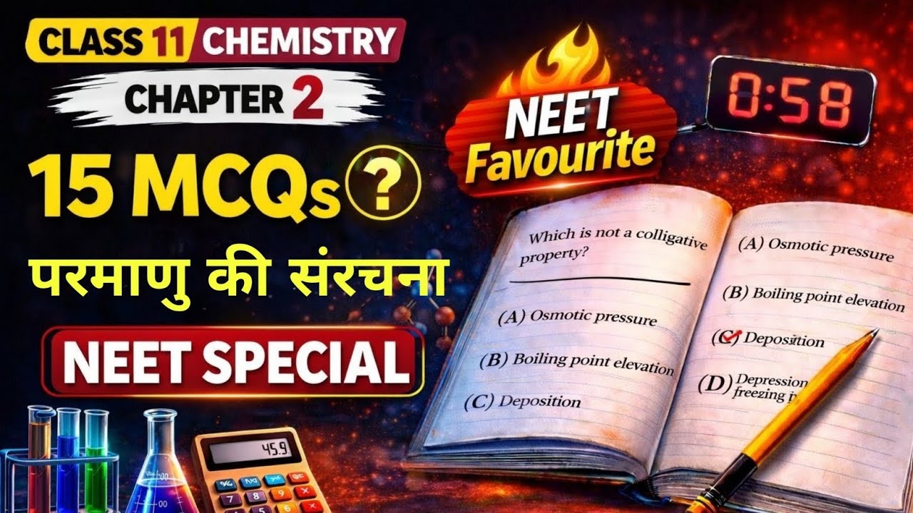 Class 11 Chemistry Chapter 2 MCQ | परमाणु की संरचना | NCERT MCQ | NEET ...