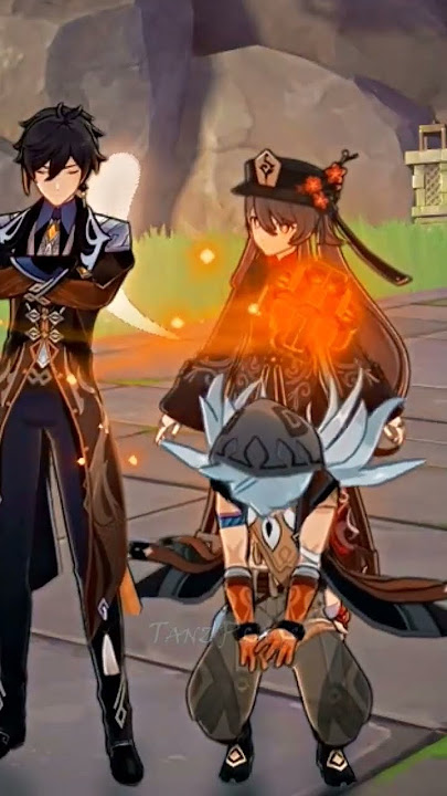 Hu Tao, Razor, Bennett Dodging Zhongli meteor Genshin Impact #shorts #genshinimpact