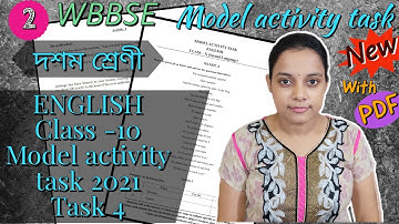 Model Activity Task class 10 English part 4 || class 10 English model activity task part 4 || 2021
