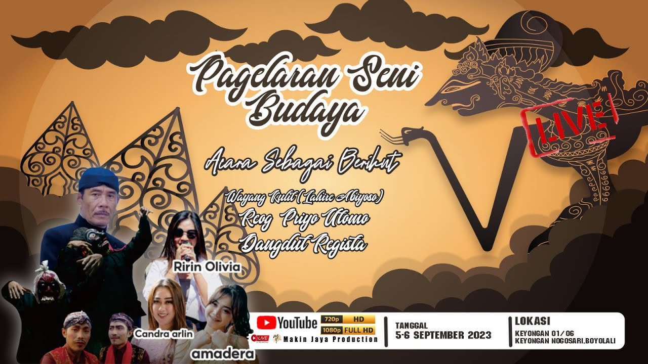 LIVE Pagelaran Seni Budaya Wayang Kulit Dalang Ki Kliwir // Lahire Abiyoso // Makin Jaya Production