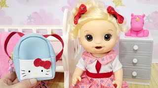 BABY ALIVE BELINHA SE ARRUMANDO PRA ESCOLA