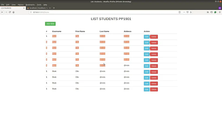 Step 2: Laravel seeder, create, update, delete (part 1)