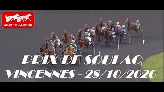PRONOSTIC QUINTE PMU DU 28 OCTOBRE 2020 EN 5 CHEVAUX. TURF LOGIQUE PRIX DE SOULAC A PARIS-VINCENNES. screenshot 1