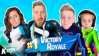 UNBELIEVABLE! Family Plays FORTNITE for the 1st Time Together // K-CITY GAMING
