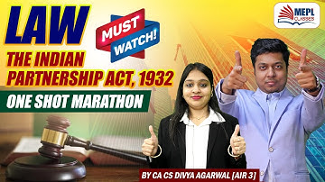 LAW - Indian Partnership Act Revision | CA Foundation & CMA INTER & CS EXECUTIVE | MEPL- Divya Ma