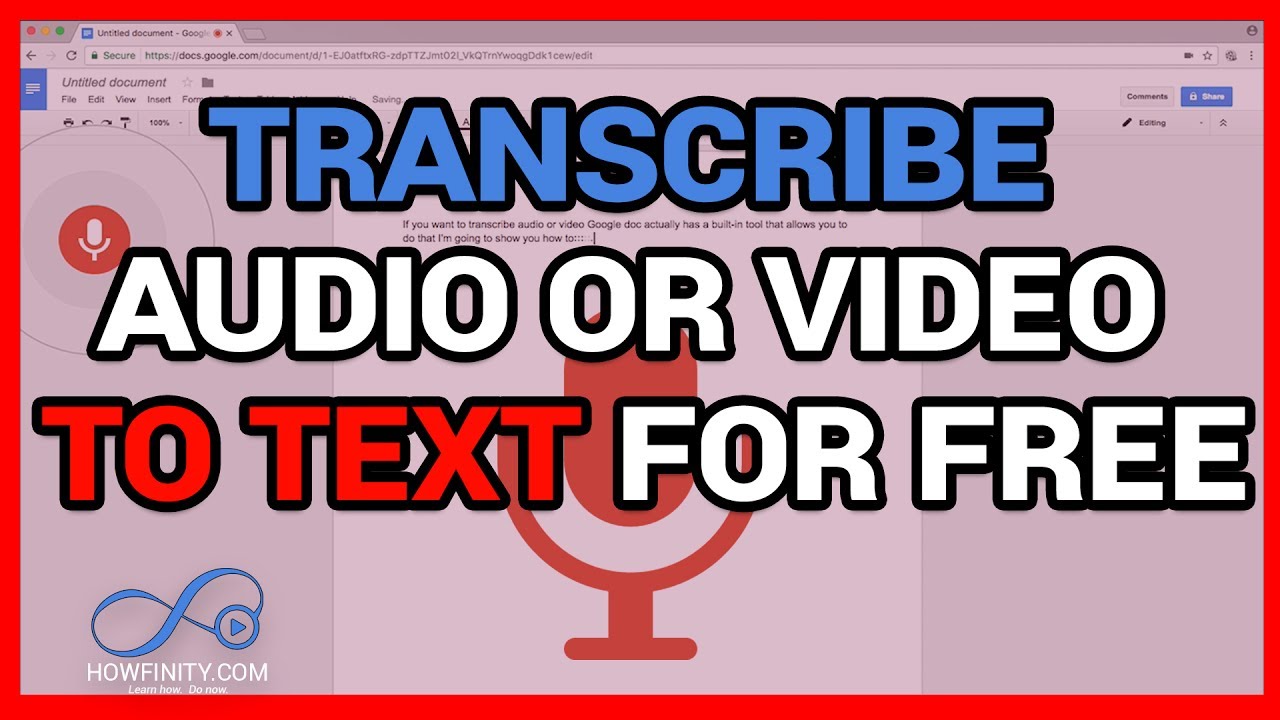 speech to text video transcription free