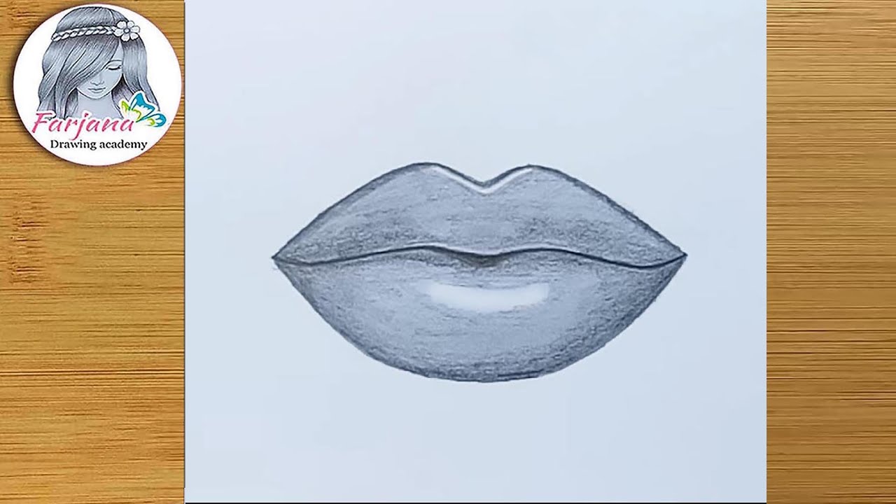 How to draw a girls lips easy