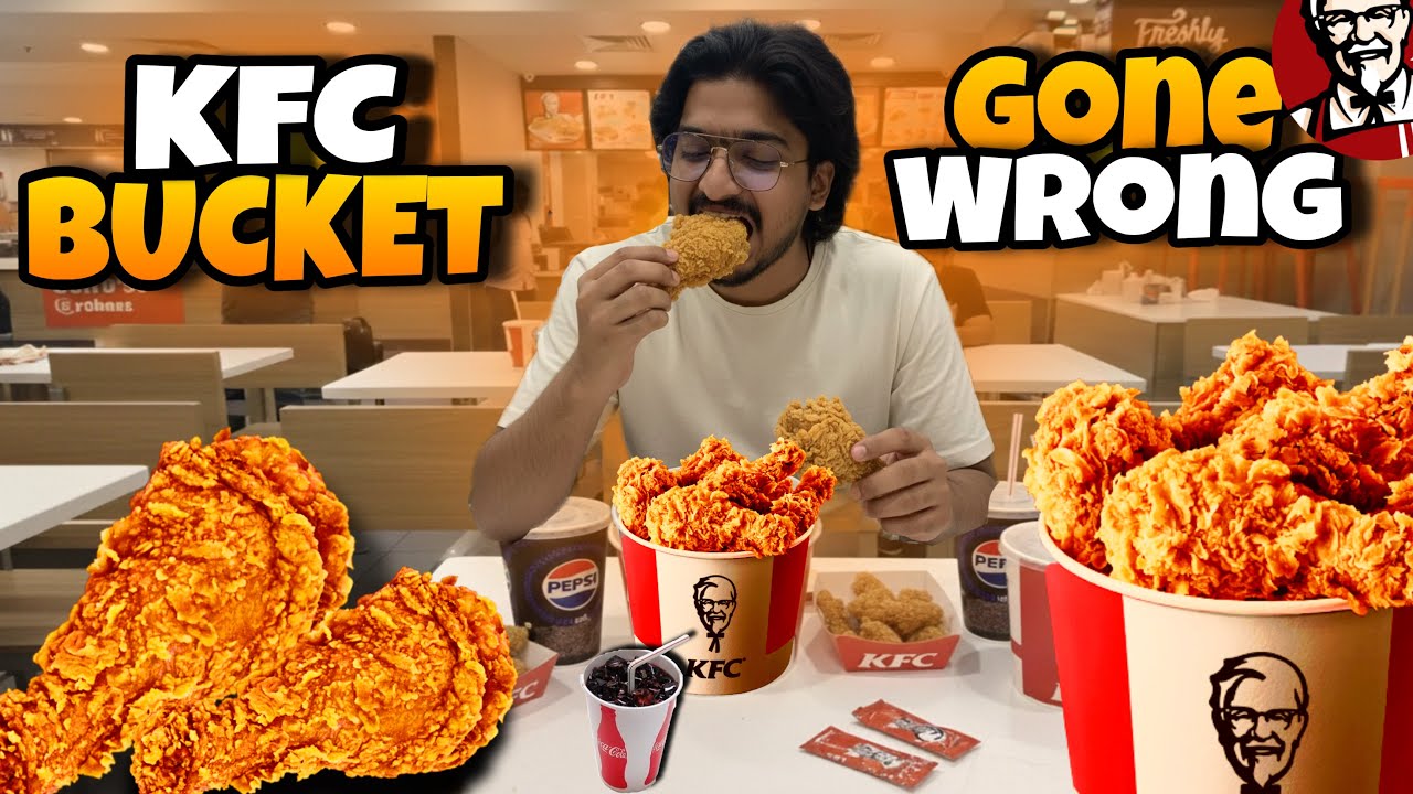 “KFC MASSIVE BUCKET CHALLENGE GONE WRONG! 😱 Couldn’t Finish It | Funny Family Food Vlog 🍗🔥”