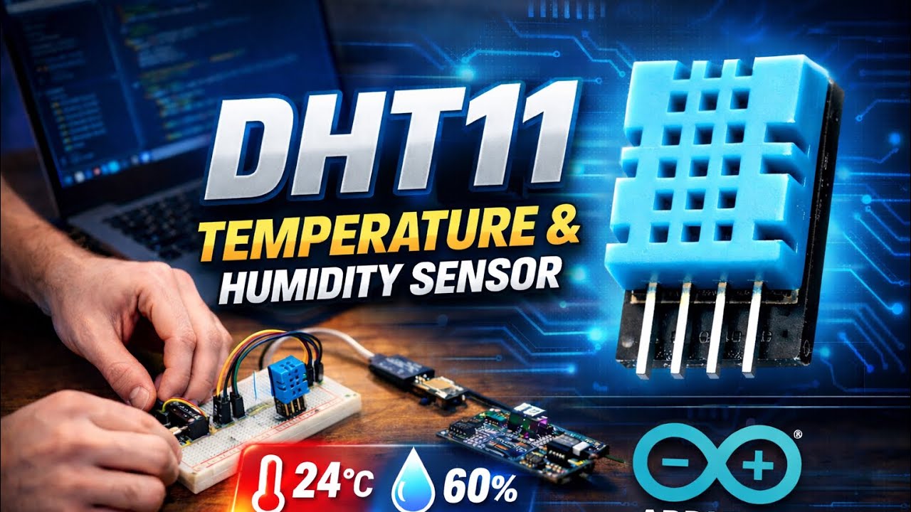 How to connect and program the DHT11 sensor with Arduino - YouTube