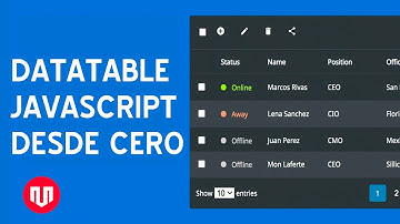 CREAR UN DATATABLE CON JAVASCRIPT DESDE CERO