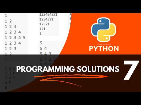#programmingsolutions || Python || Number Patterns || Part 7 || A Complete Computer Guide