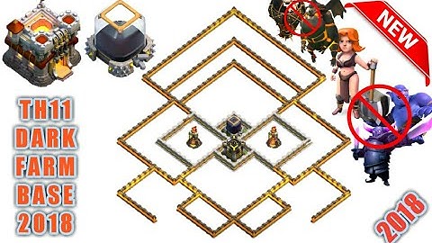 Clash Of Clans - No.1 Town Hall 11 Dark Elixir Farming Base 2018 | Th11 Farming Trophy Base