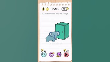 Brain Test Tricky Puzzles Level 3 Answer | Put the elephant into the fridge