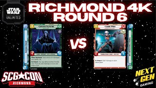 Star Wars Unlimited 4k  Round 6 | Palpatine Blue vs Sabine Green | SCG CON Richmond