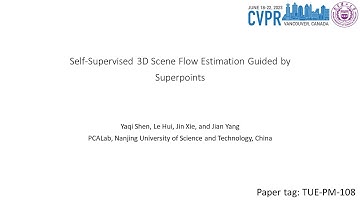 [CVPR 2023] Self-Supervised 3D Scene Flow Estimation Guided by Superpoints