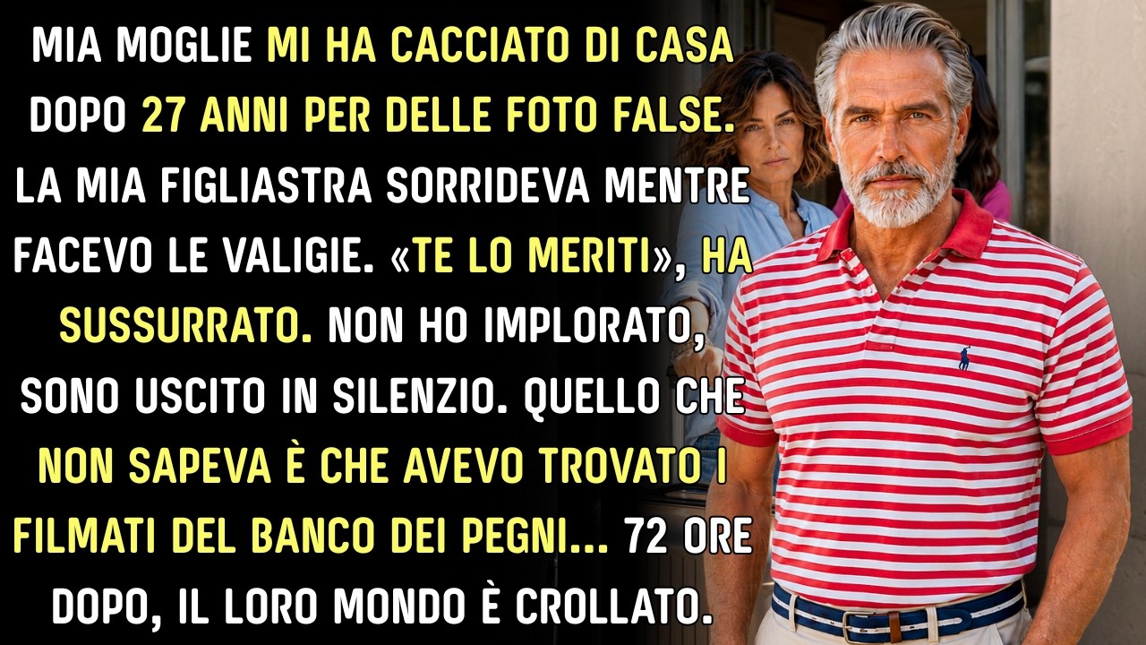 Mia moglie mi ha messo una valigia in mano e ha detto: “Non ti voglio più vicino a mia figlia”. Ventisette anni di matrimonio finiti in venti minuti, davanti a fotografie false che non ho mai...