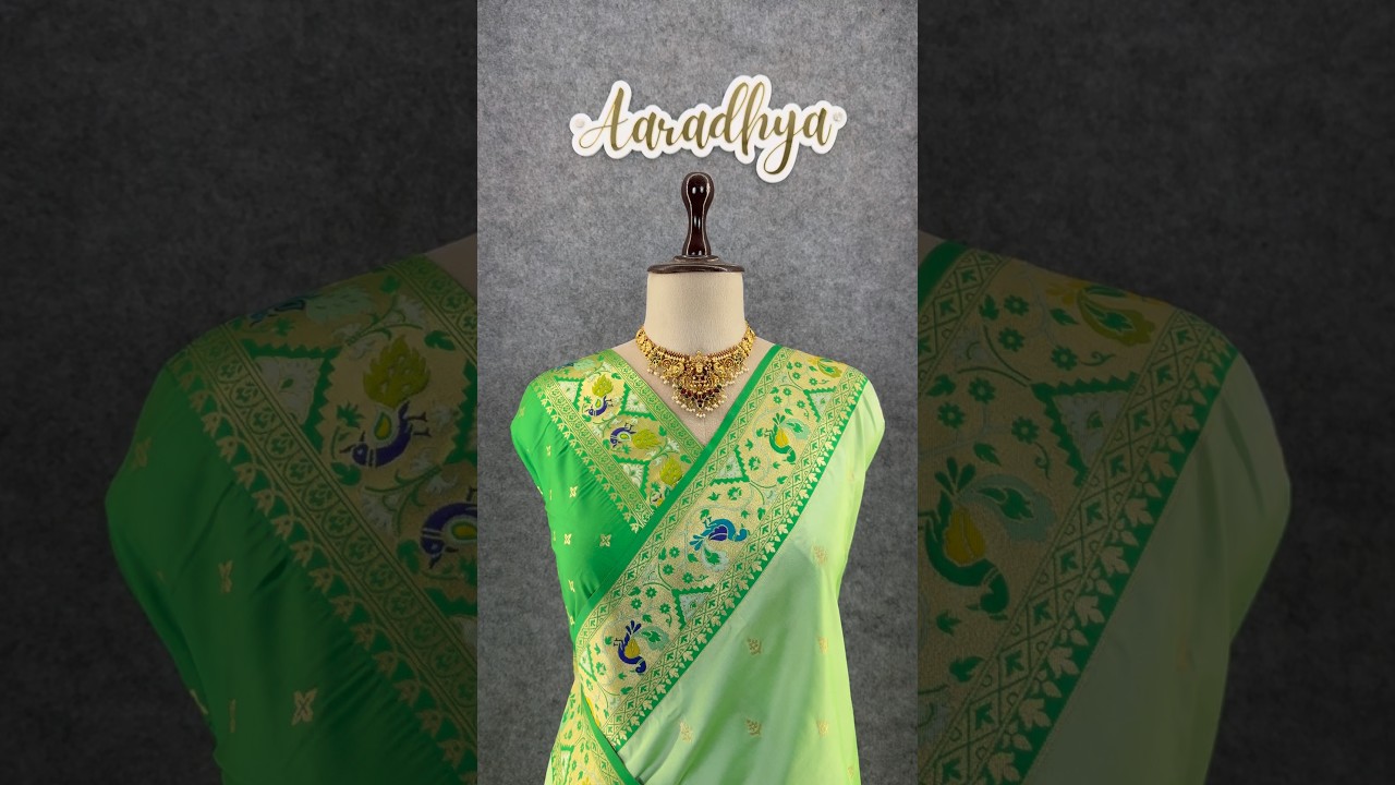Rajwadi Mor Paithani Zari Butti Saree