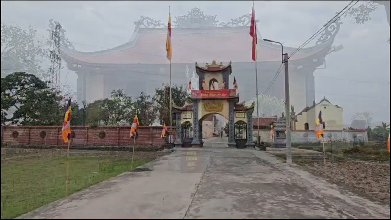 Cảnh quan khuôn viên ngôi chùa cả dụ nghĩa an phong hải phòng 