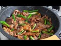 CARNE SALTEADA MUY TIERNA! MONGOLIAN BEEF, COMIDA ASIÁTICA FÁCIL