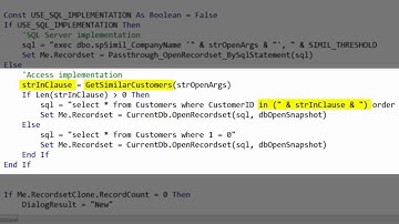 Access Utilities: Simil Fuzzy String Matching by Tom van Stiphout, VBA (cc) English, Dutch, French
