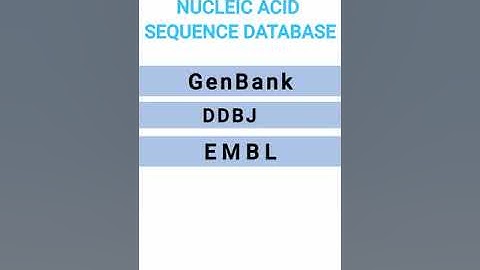 Nucleic acid sequence database #shorts
