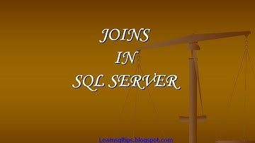 Joins in sql server - With Examples