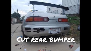 Integra cut rear bumper