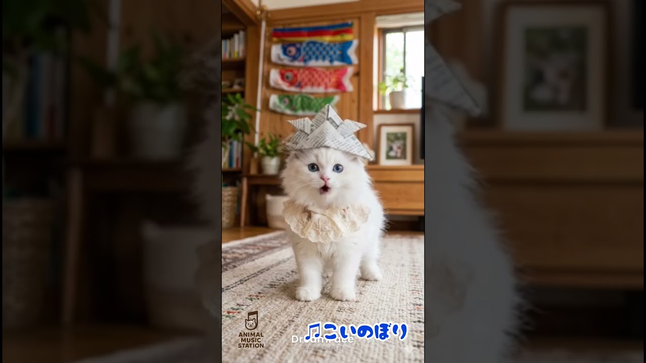 【AI歌う猫】🎵こいのぼり #こいのぼり #猫#子猫#こどもの日 #癒やし動画