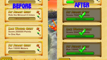 I completed three objectives in a single run | Temple Run 2