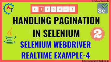 How to Handle Pagination in Selenium Webdriver | How to Handle Dynamic WebTable|Webtable Pagination