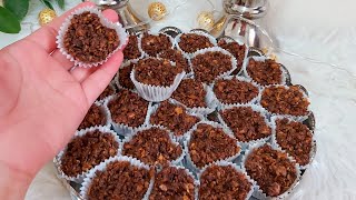 حلويات العيد 2020/ حلوى كورنفلكس الشهيرة  50  حبة بدون فرن غير ب3 مكونات تقدري تحضريها بنينة ومقرمشة
