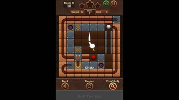 Roll The Ball Slide Puzzle 2 - Moves Basic O Level 18 Walkthrough