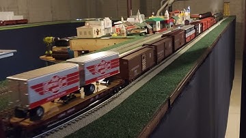 PRR F-3 Diesel with Freight consist helped by Baldwin Centipede