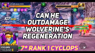 CAN CYCLOPS (BLUE TEAM) RANK 1 DEFEAT REALM OF LEGENDS WOLVERINE MARVEL CONTEST OF CHAMPIONS 