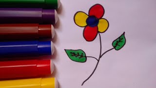 رسم ورده | رسم سهل | how to draw a flower | كيف ارسم ورده | Easy drawing