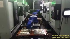 Robot loading and unloading of workpiece for CNC