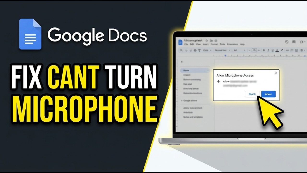 How to Fix Google Docs Can't Turn on Your Microphone 2026 (Solved ...