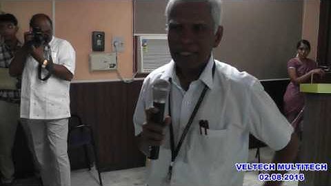VELTECH MULTITECH DEPT OF CIVIL GUEST LECTURE - 02.08.2016