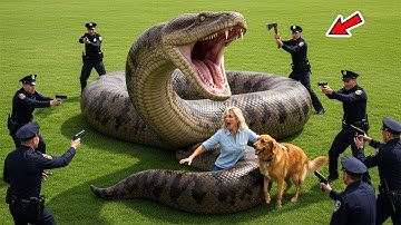 Courageous Rescue Team Fights Giant Python to Save Innocent Woman and Dog 🐍