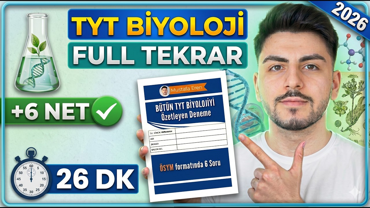 26 Dakikada TYT Biyoloji FULL Özet | Sınavda Çıkacak Konular