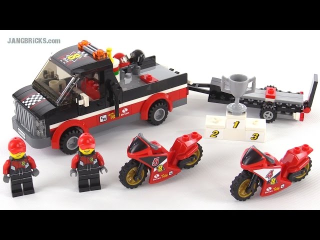 civilisation Tal højt skyde LEGO City Racing Bike Transporter review! set 60084 - YouTube