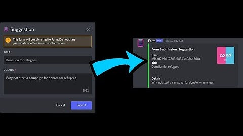 Creating Forms in discord Using Form