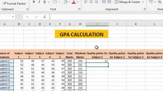 Calculate GPA /CGPA of Whole Class in Excel (Eng Subs Available) screenshot 4
