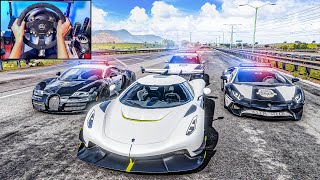 Stealing Koenigsegg Jesko + Police Chase  Forza Horizon 5 (Steering Wheel + Shifter) Gameplay