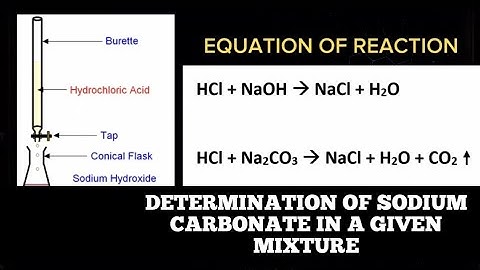 Determination of Na2CO3 in a given mixture | Double titration method